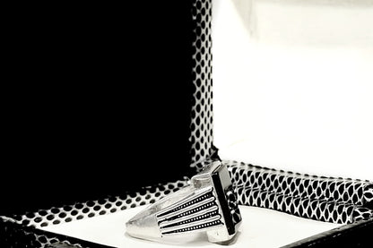 Graphite🔳 - Turkish Silver Ring