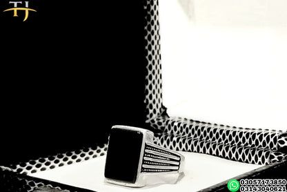 Graphite🔳 - Turkish Silver Ring