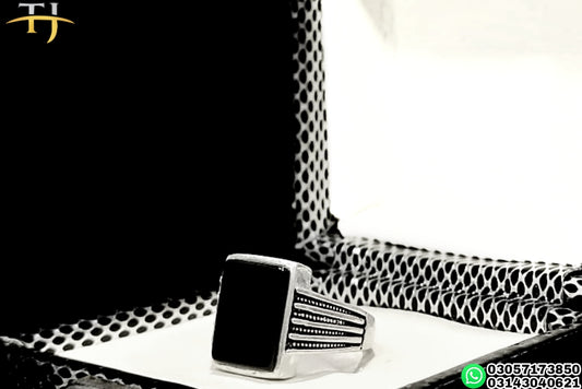 Graphite🔳 - Turkish Silver Ring