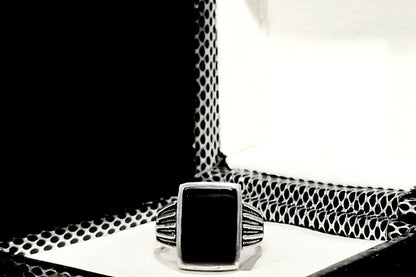 Graphite🔳 - Turkish Silver Ring