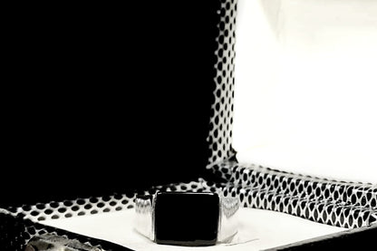Onyx🖤- Handmade Silver Ring