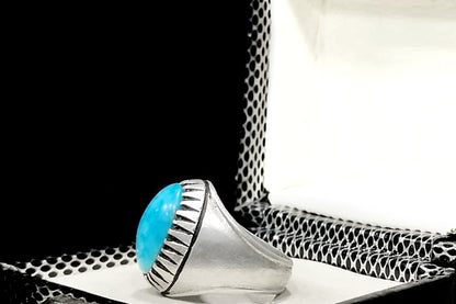 Ocean Blue 💦- Handmade Silver Ring