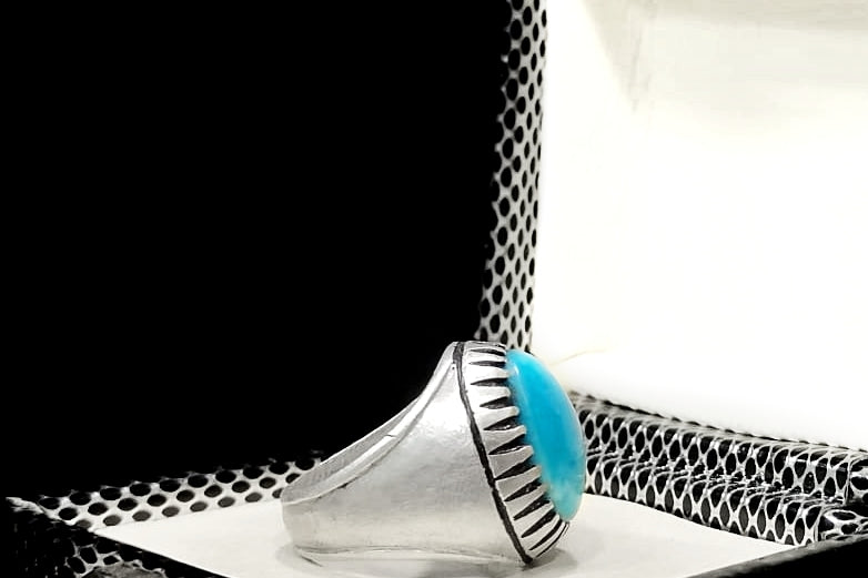 Ocean Blue 💦- Handmade Silver Ring