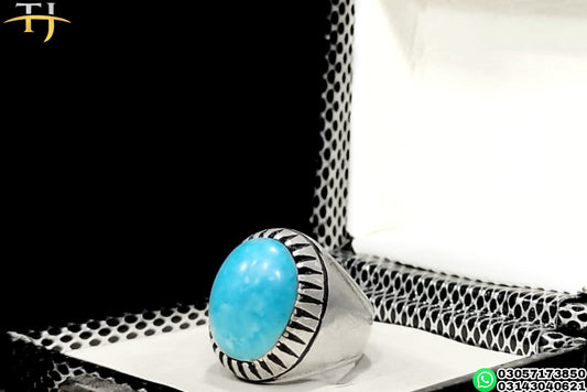 Ocean Blue 💦- Handmade Silver Ring
